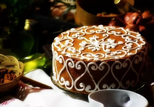 A Designed Chocolate Cake